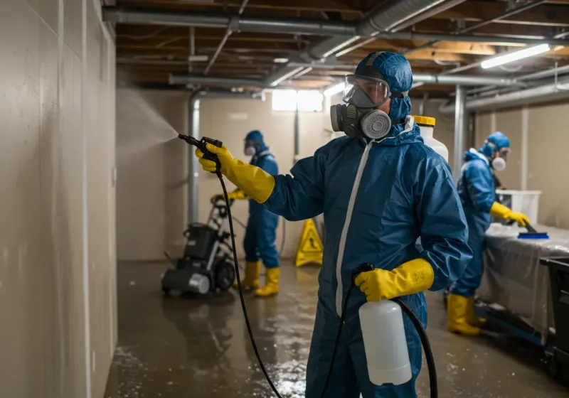 Basement Sanitization and Antimicrobial Treatment process in Etowah, NC